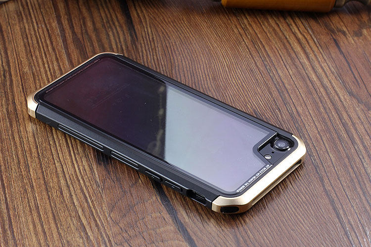 Luphie Nunchaku Airframe Metal Frame Air Barrier Tempered Glass Back Case Cover for Apple iPhone 6S/6 & iPhone 6S Plus/6 Plus