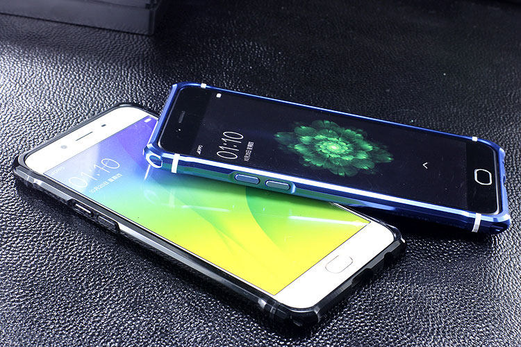 iy Rainbow Aluminum Metal Bumper Dazzle PC Back Cover Case for OPPO R9s & OPPO R9s Plus