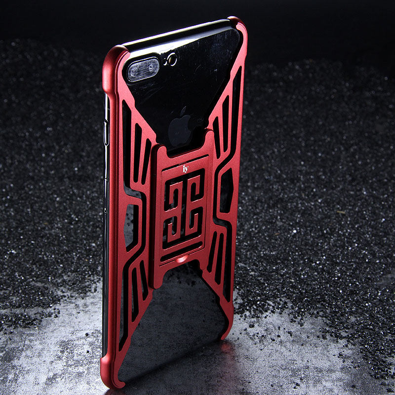 iy Metror Butterfly Aluminum Shell Shockproof Aerospace Metal Case Cover with Kickstand for Apple iPhone 7 Plus & iPhone 7