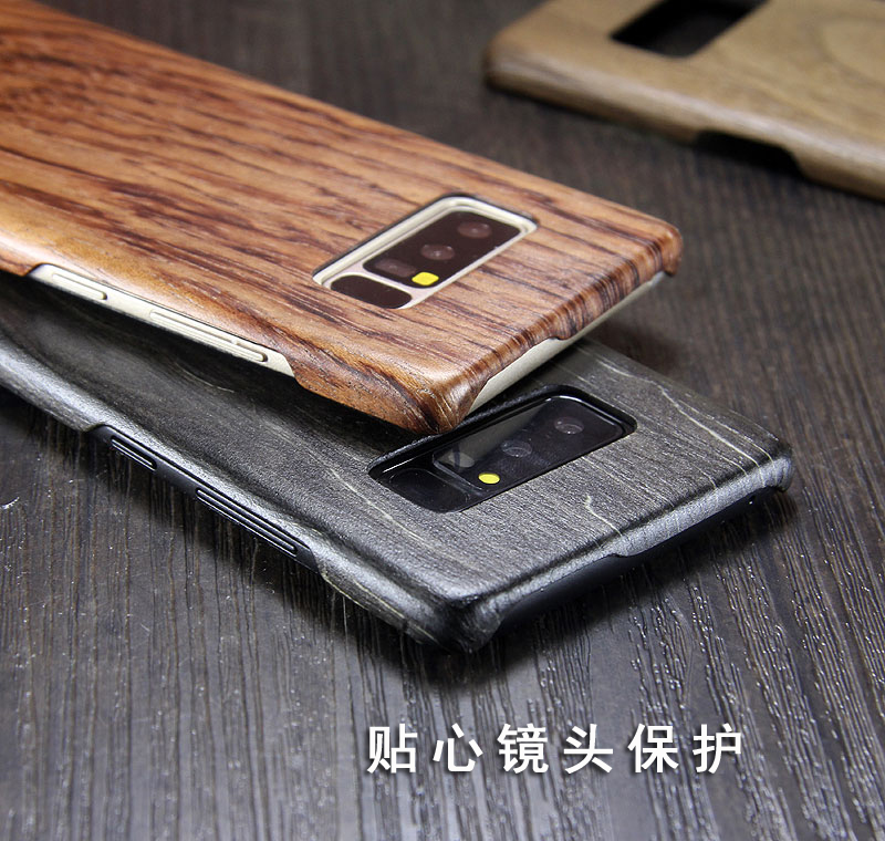 SHOWKOO Kevlar Natural Wood Ultra Slim Case Cover for Samsung Galaxy Note 8