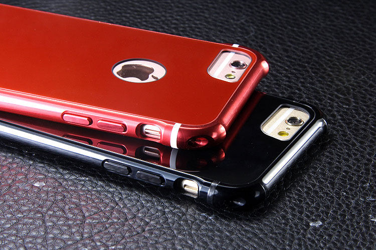 iy Rainbow Aluminum Metal Frame 9H Tempered Glass Back Cover Case for Apple iPhone 6S Plus/6 Plus & iPhone 6S/6