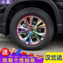 Dedicated for Highlander wheel scars protection film Highlander modified tire ring scratch stickers