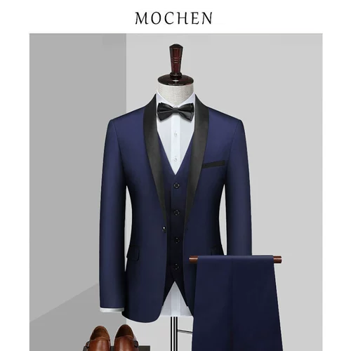 Костюм, мужской комплект, платье, 3 предмета, облегающий крой