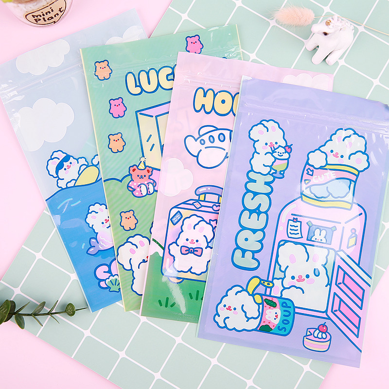 Milkjoy mask storage bag student cute packaging bag stationery storage cartoon self-sealing bag ins wind sealing bag