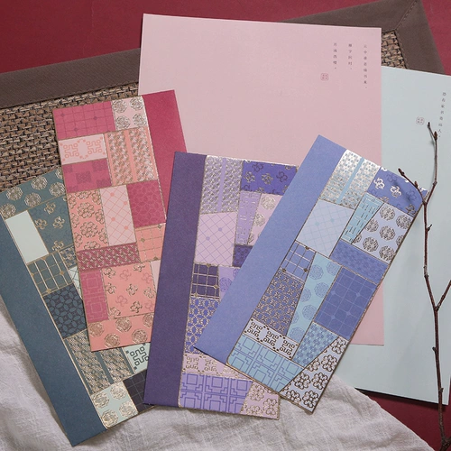 A4 Love Letter Letter Paper Set Small Fresh Conpession, письмо, ученик с простой творческим написанием бумаги, чтобы исповедовать древний стиль рукописным красивым романтическим и красивым бумажным романтическим маленьким любовным письмом Европейское стиль морские газеты