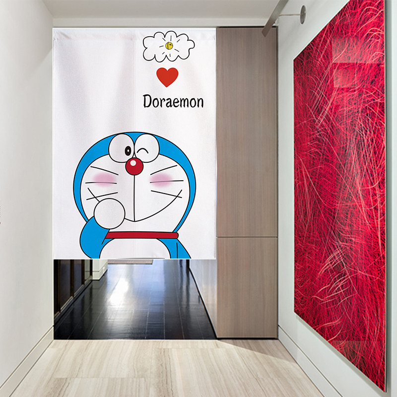 Japanese-style cartoon animation cherry small balls door curtain pen small new cute girl bedroom blocking partition curtain decorative curtain