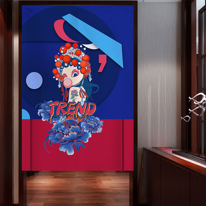 New Chinese Beijing Tsui GuoChao Bedroom Hall Divide Curtain Decoration Half-curtain Handling Cardwind