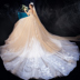 Pháp chính chiếc váy cưới 2020 mới cô dâu cỡ lớn mmson mỡ hệ thống siêu cổ tích giấc mơ kéo đuôi phụ nữ có thai eo cao bìa mang thai bụng 