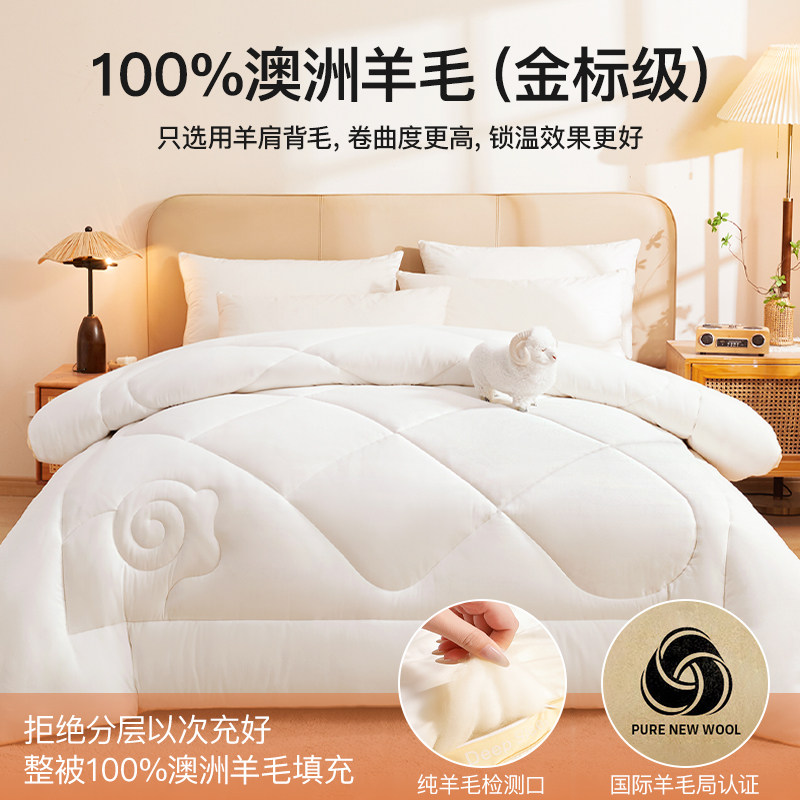 Australian Imported Wool Quilt 100 Pure Wool Quilt Winter Quilt Winter Quilt Thickeneded Warm Cashmere Quilt Core Winter