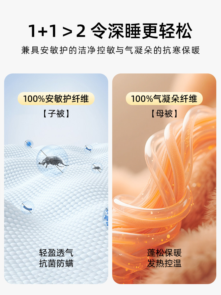 Two-In-One Zippered Quilt, Quilt Core, Double Thickened Winter Quilt, Spring and Autumn Quilt, Winter Cotton Quilt, Suitable for All Seasons