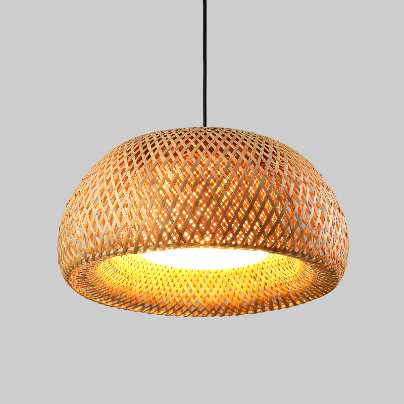 Countryside Fields Garden Handmade Bamboo Chic Lamp Bamboo Art Tea Room Chandelia Meditation New Chinese Style Dining Room Lamp Bedroom Tatami Lamps