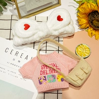 Bai aixin Любимая полоса+порошковые телиные свитера+белая сумка