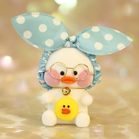 Ситри белые утки синие волосы с белой волной точкой с большим ртом утки (клавиши)