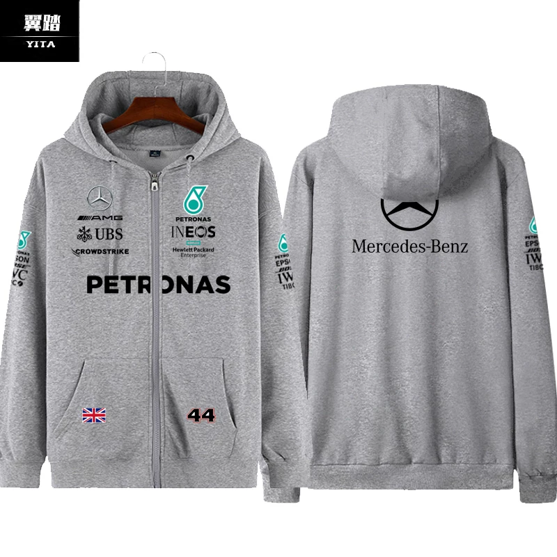 Mercedes Benz, гоночный автомобиль, свитшот мужской и женский с молнией, худи