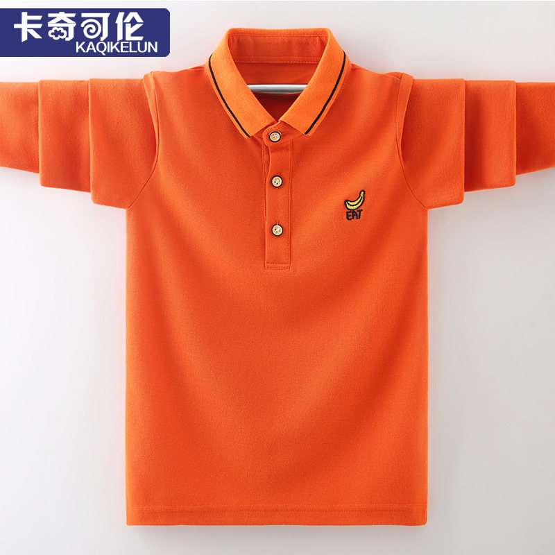 Boys 'autumn tops Boys' T-shirts long sleeves 2021 new children's polo shirts spring and autumn children's lapel T-shirts