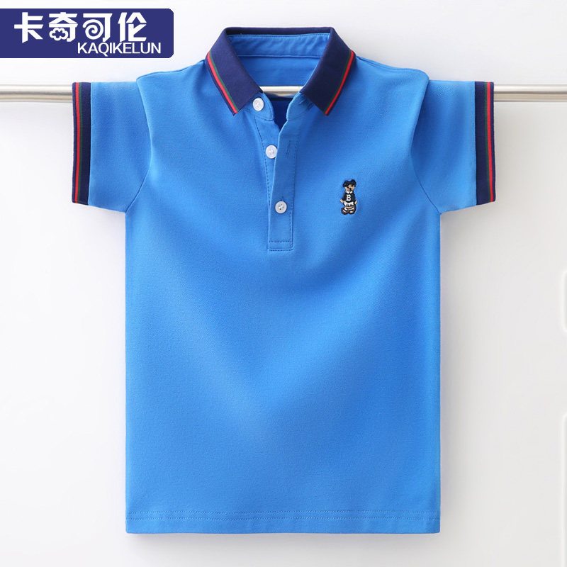 Children's clothing Boys short-sleeved T-shirt Summer Children's polo shirt Men's big children's T-shirt Boys ' top cotton half-sleeve Western style
