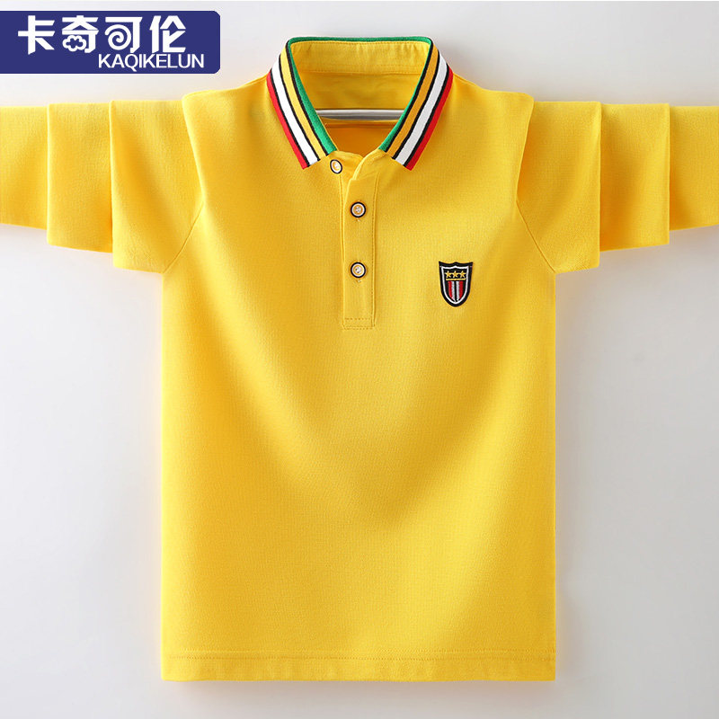 Boys T-shirt long sleeve spring and autumn children polo shirt 9 in the big child leisure 10 T-shirt 12 boy 13 coat 15 years old