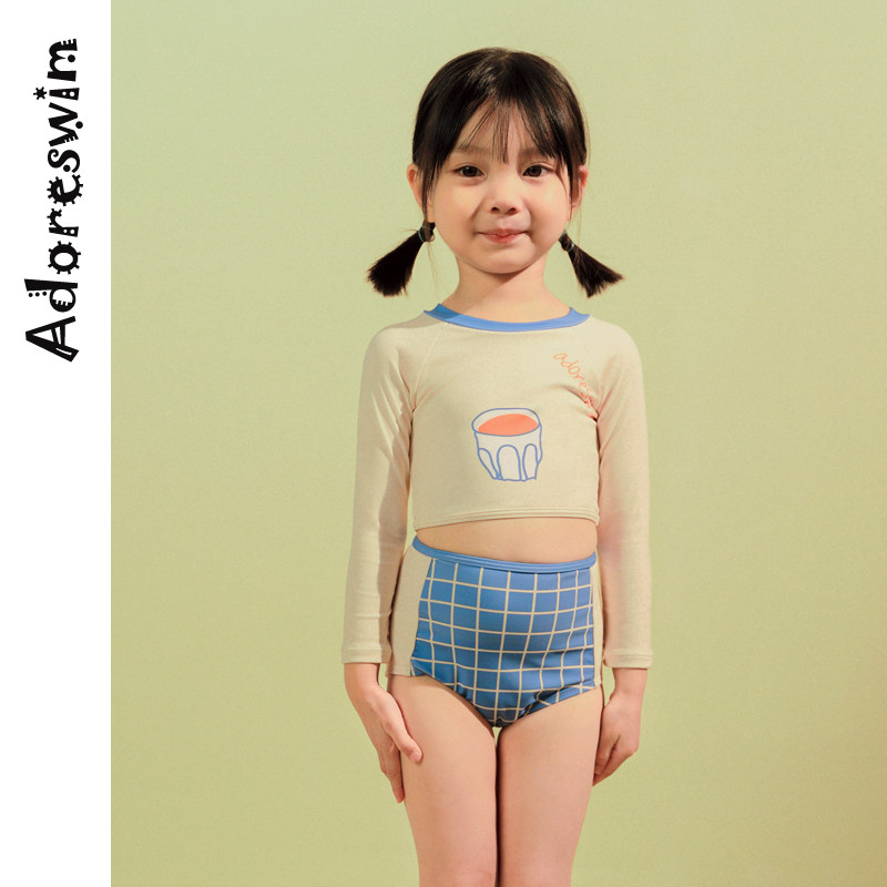 Adorereswim new original design spa children swimsuit two-style ins girl swimsuit little girl swimsuit
