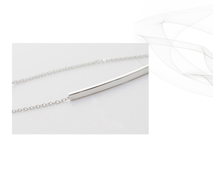 S925 sterling bạc nữ trang Hàn Quốc văn học tinh tế mô hình ống bạc tốt tươi đơn giản hoang dã thanh vuông hình học vòng chân nữ vòng chân
