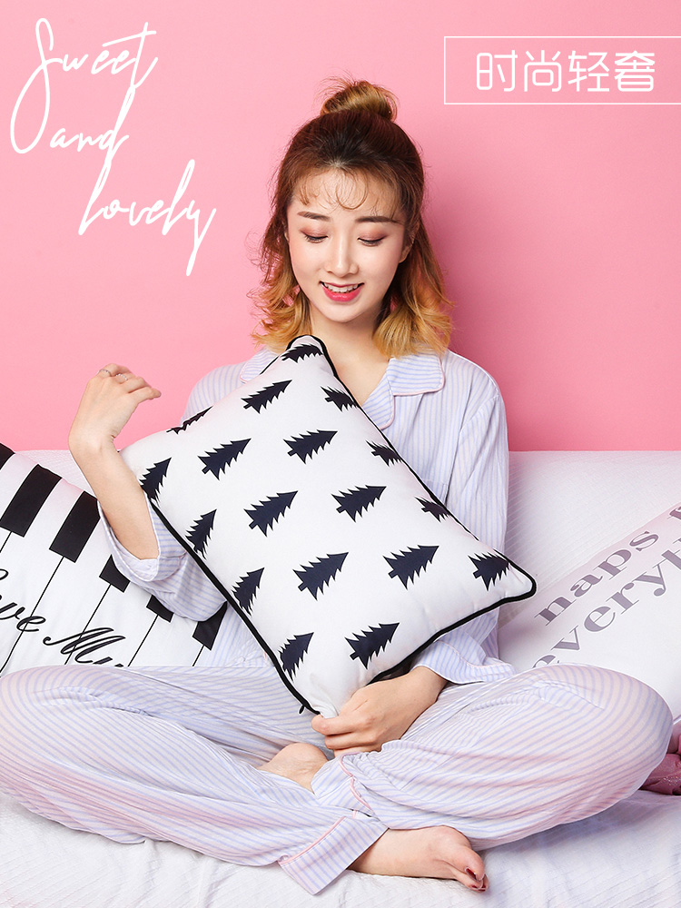 Ins net gối đỏ đệm phòng khách trở lại Bắc Âu dải ánh sáng sang trọng gối sofa ôm gối không có lõi - Trở lại đệm / Bolsters gối ôm ghế sofa