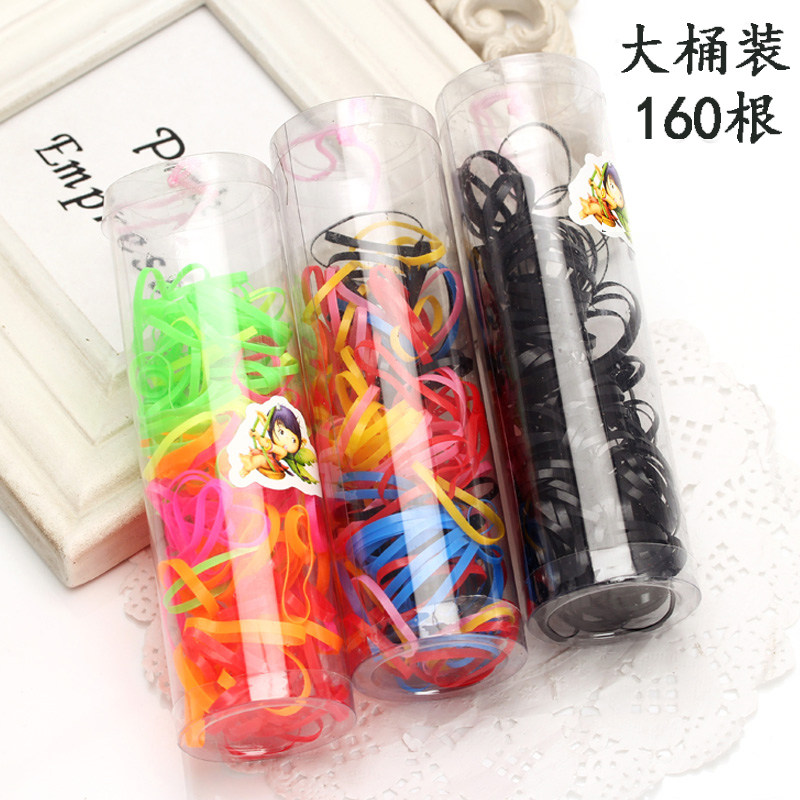 Big barrel disposable small rubber band hair rope Korean version is not easy to break black hair ring hair ring children's hair accessories hair ring headgear