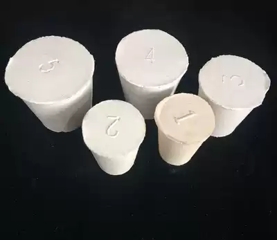 Solid white rubber plug blocking plug sealing waterproof and high temperature resistant test tube plug