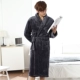 Áo ngủ nữ mùa thu và mùa đông san hô lông cừu đồ ngủ nam dày lên yukata gợi cảm flannel vài áo choàng tắm