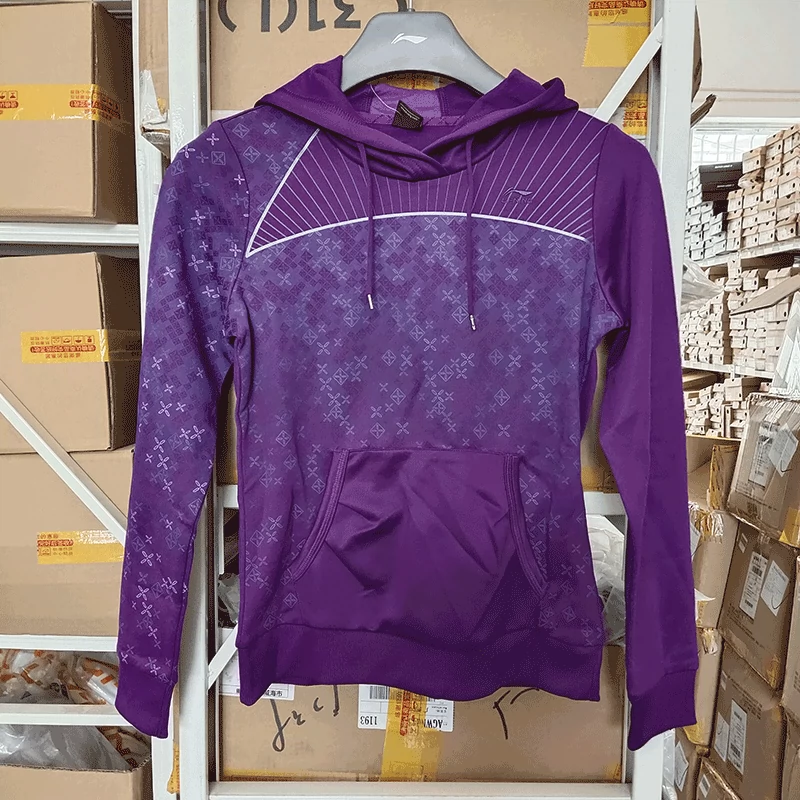 LINING / Li Ning thể thao và giải trí phụ nữ áo len chui đầu áo len có mũ - Thể thao lông cừu / jumper