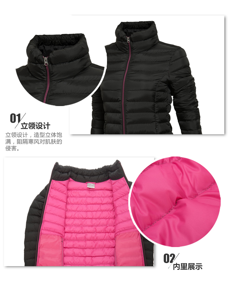 Li Ning của phụ nữ xuống áo khoác mùa đông mới ánh sáng gió rắn màu ấm áp thể thao nữ giản dị xuống áo khoác áo phao nam giá rẻ