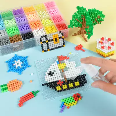 Water Mist Magic Bead Set Water Sticky Bead Girl Toys Children Hand diy Making Kindergarten Pale Water Soluble Bean