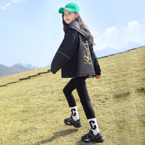 Girl Spring Clothing Jacket 2022 New Ocean Gas Children Dress Spring Autumn Money CUHK Tong Baseball Suit Girl Blouse Windsuit