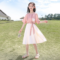 Girl Dress Dress Summer Dress 2022 New Foreign Air Children Dress Princess Dress CUHK Child Summer Skirt Girl Korean version