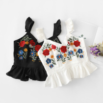 Camcorder vest women wear hipster Net red ins tide inside base shirt ruffle waist sexy top summer