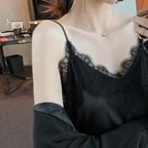 Cambus vest Womens Suit Lace base shirt Tide Wear Eyelash Sexy V-neck Top Summer