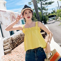 Camouflage vest female harbor flavor sweet doll summer wearing Net red sleeveless loose hipster strapless shirt