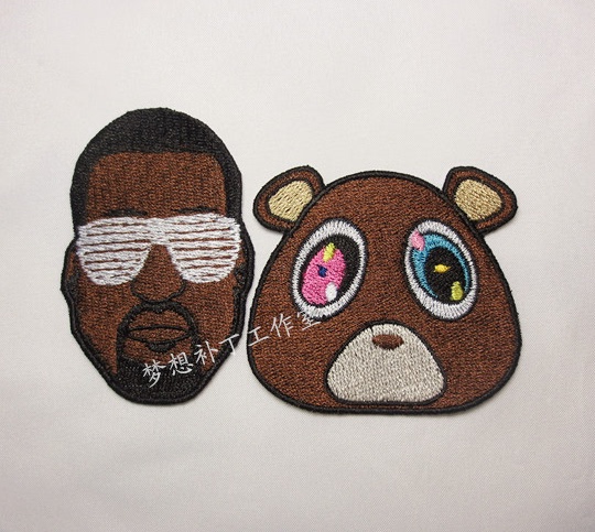 Exclusive Hip-Hop Fashion Trend Patch Kanye West Bear Clothing T-Shirt Patch Applique
