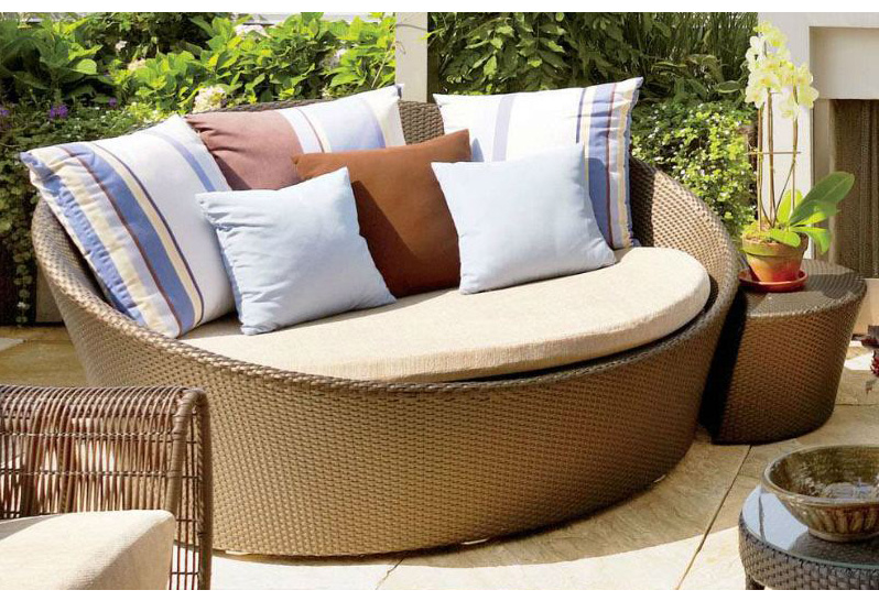 Ngoài trời giường tròn giường mặt trời giường ngồi có thể ngả giường ngủ siesta giường bãi biển mây giường lớn giường mây giải trí đồ nội thất - Bàn ghế ngoài trời / sân ghế ban công nhỏ