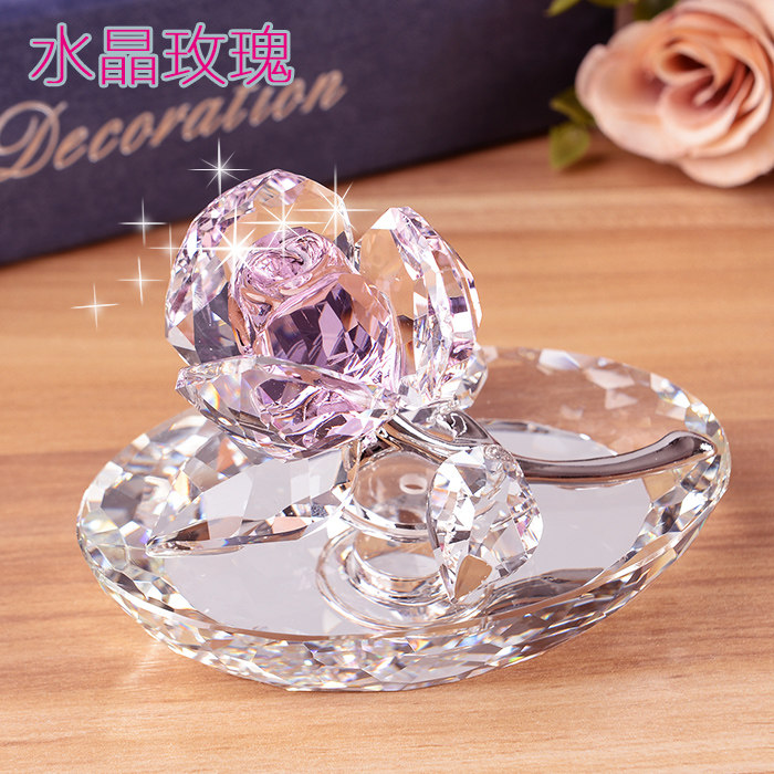 Crystal rose flower car interior decoration decoration car perfume seat car decoration Valentine's day gift for boyfriend and girlfriend