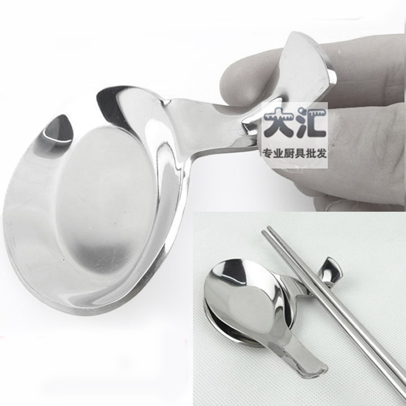 304 Stainless Steel Chopstick Cushion Chopsticks Base Hotel Dining Table Noodle Soup Spoon Holder 2 Hop 1 Chopstick Cushion Spoonful cushion