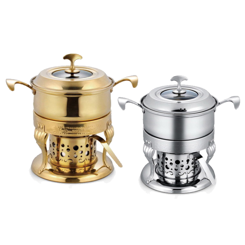 Gld 304 stainless steel European alcohol hot pot liquid furnace shabu - sha boiler single - person self - help hot pot fish