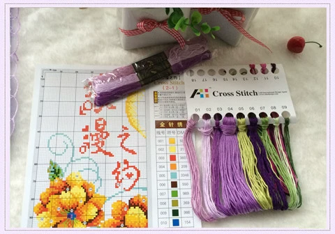 2018 Tình yêu mạng in khâu gối ren gối tình nhân lãng mạn tím gối mới - Công cụ & phụ kiện Cross-stitch