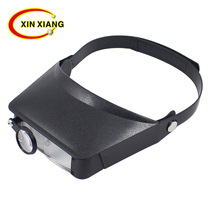 Head-mounted tattoo repair tool reading workshop inspection with small lens 8x helmet magnifying glass