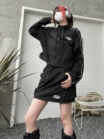 Ретро спортивный плащ, юбка, короткий комплект для отдыха, универсальный лонгслив, летняя куртка, в американском стиле