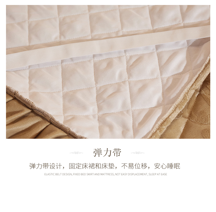 Continental dày giường bông váy ren một mảnh nhung bedspread đơn hoặc kép mùa đông ấm áp cộng với bông Simmons 1.8m - Váy Petti ga giường có viền