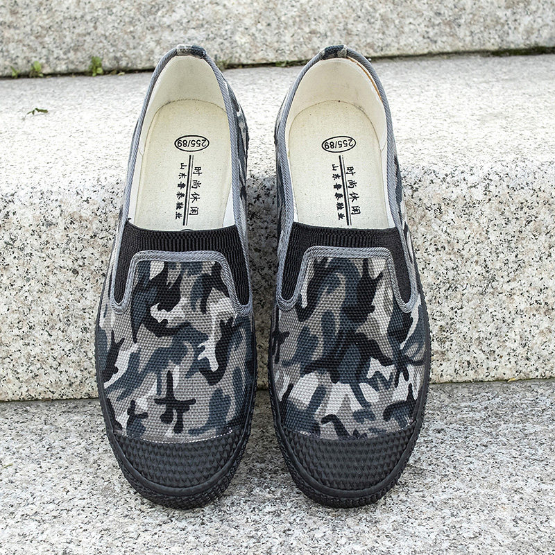 Lutai shoes men's liberation shoes soft bottom low-top canvas shoes driving shoes breathable youth labor insurance shoes light dad shoes