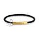 PUNKGUGU3MM braided leather rope diy transfer beads wearable gold beaded bracelet semi-finished red rope bracelet