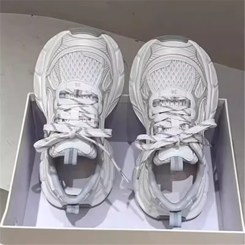 Genuine Leather Paris Dad Shoes for Women 2026 Spring and Summer New Style Ultra-Light Soft Sole Mesh Breathable Casual Super Popular Thick-Soled Sneakers Genuine Leather Paris Dad Shoes for Women 2026 Spring and Summer New Style Ultra-Light Soft Sole Mesh Breathable Casual Super Popular Thick-Soled Sneakers