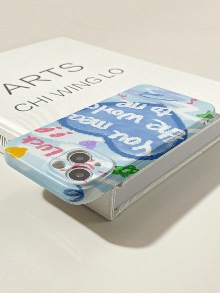 【 BONJOUR 】 Love Blue Crayon Graffiti English//Recommended by the blogger//Share Good Plants and Grass_voghion.com