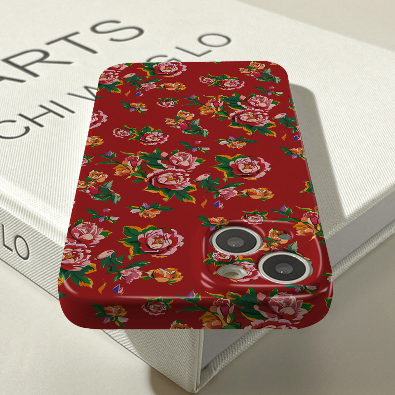 Phone Case With Vibrant Floral Design Stylish Protective Cover_voghion.com