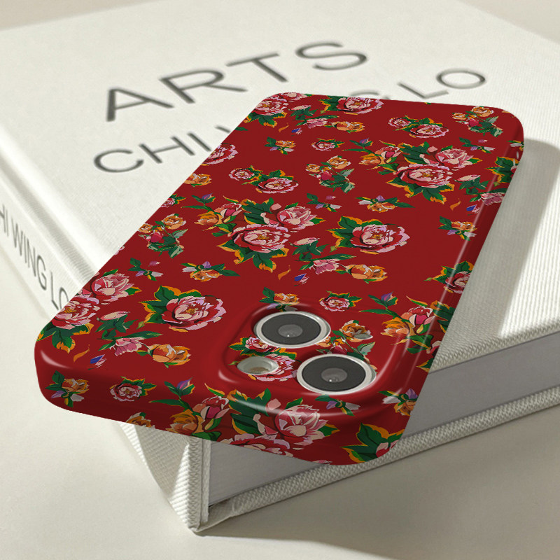 Phone Case With Vibrant Floral Design Stylish Protective Cover_voghion.com